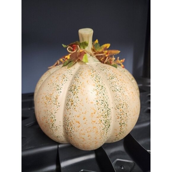 Thanksgiving Fall Centerpiece Pumpkin 9" Height - Picture 1 of 5